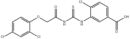 4-CHLORO-3-[[[[(2,4-DICHLOROPHENOXY)ACETYL]AMINO]THIOXOMETHYL]AMINO]-BENZOIC ACID Structural