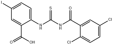 2-[[[(2,5-DICHLOROBENZOYL)AMINO]THIOXOMETHYL]AMINO]-5-IODO-BENZOIC ACID