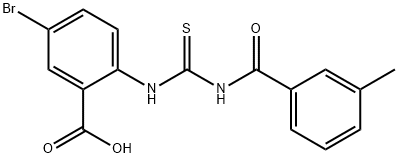 5-BROMO-2-[[[(3-METHYLBENZOYL)AMINO]THIOXOMETHYL]AMINO]-BENZOIC ACID Structural