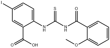 5-IODO-2-[[[(2-METHOXYBENZOYL)AMINO]THIOXOMETHYL]AMINO]-BENZOIC ACID