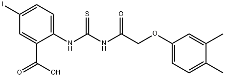 2-[[[[(3,4-DIMETHYLPHENOXY)ACETYL]AMINO]THIOXOMETHYL]AMINO]-5-IODO-BENZOIC ACID