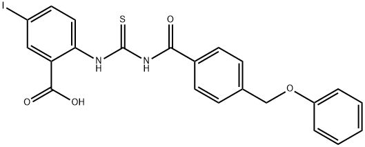 5-IODO-2-[[[[4-(PHENOXYMETHYL)BENZOYL]AMINO]THIOXOMETHYL]AMINO]-BENZOIC ACID Structural