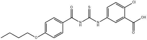 5-[[[(4-BUTOXYBENZOYL)AMINO]THIOXOMETHYL]AMINO]-2-CHLORO-BENZOIC ACID