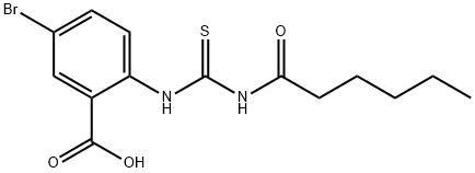 5-BROMO-2-[[[(1-OXOHEXYL)AMINO]THIOXOMETHYL]AMINO]-BENZOIC ACID