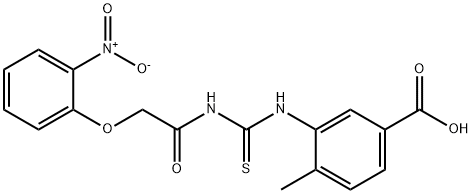 4-METHYL-3-[[[[(2-NITROPHENOXY)ACETYL]AMINO]THIOXOMETHYL]AMINO]-BENZOIC ACID Structural