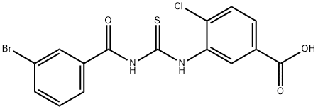 3-[[[(3-BROMOBENZOYL)AMINO]THIOXOMETHYL]AMINO]-4-CHLORO-BENZOIC ACID Structural