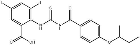 3,5-DIIODO-2-[[[[4-(1-METHYLPROPOXY)BENZOYL]AMINO]THIOXOMETHYL]AMINO]-BENZOIC ACID Structural