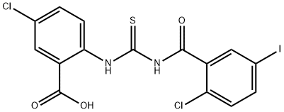 5-CHLORO-2-[[[(2-CHLORO-5-IODOBENZOYL)AMINO]THIOXOMETHYL]AMINO]-BENZOIC ACID