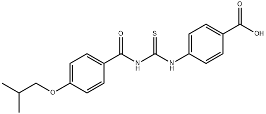 4-[[[[4-(2-METHYLPROPOXY)BENZOYL]AMINO]THIOXOMETHYL]AMINO]-BENZOIC ACID Structural