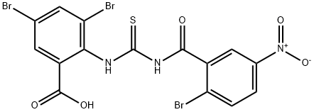 3,5-DIBROMO-2-[[[(2-BROMO-5-NITROBENZOYL)AMINO]THIOXOMETHYL]AMINO]-BENZOIC ACID