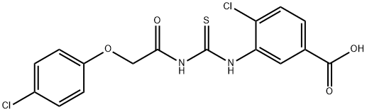 4-CHLORO-3-[[[[(4-CHLOROPHENOXY)ACETYL]AMINO]THIOXOMETHYL]AMINO]-BENZOIC ACID