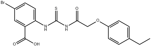 5-BROMO-2-[[[[(4-ETHYLPHENOXY)ACETYL]AMINO]THIOXOMETHYL]AMINO]-BENZOIC ACID