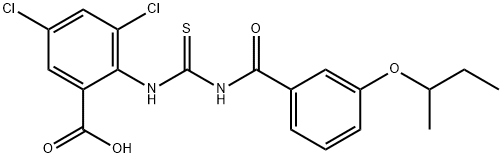 3,5-DICHLORO-2-[[[[3-(1-METHYLPROPOXY)BENZOYL]AMINO]THIOXOMETHYL]AMINO]-BENZOIC ACID