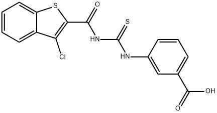 3-[[[[(3-CHLOROBENZO[B]THIEN-2-YL)CARBONYL]AMINO]THIOXOMETHYL]AMINO]-BENZOIC ACID