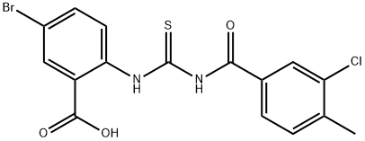 5-BROMO-2-[[[(3-CHLORO-4-METHYLBENZOYL)AMINO]THIOXOMETHYL]AMINO]-BENZOIC ACID