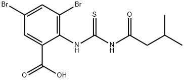 3,5-DIBROMO-2-[[[(3-METHYL-1-OXOBUTYL)AMINO]THIOXOMETHYL]AMINO]-BENZOIC ACID