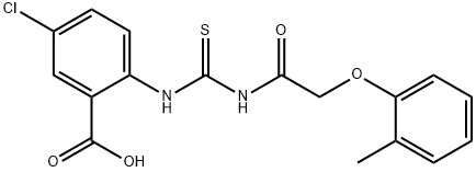 5-CHLORO-2-[[[[(2-METHYLPHENOXY)ACETYL]AMINO]THIOXOMETHYL]AMINO]-BENZOIC ACID Structural