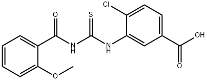 4-CHLORO-3-[[[(2-METHOXYBENZOYL)AMINO]THIOXOMETHYL]AMINO]-BENZOIC ACID