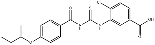 4-CHLORO-3-[[[[4-(1-METHYLPROPOXY)BENZOYL]AMINO]THIOXOMETHYL]AMINO]-BENZOIC ACID