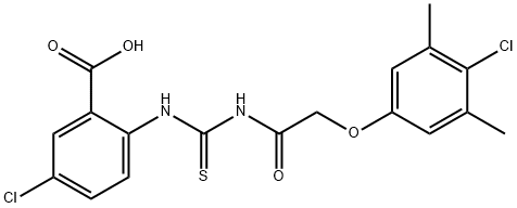 5-CHLORO-2-[[[[(4-CHLORO-3,5-DIMETHYLPHENOXY)ACETYL]AMINO]THIOXOMETHYL]AMINO]-BENZOIC ACID