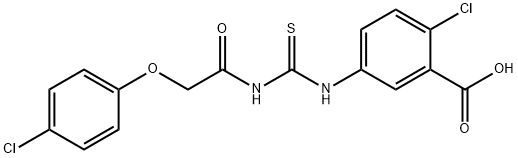 2-CHLORO-5-[[[[(4-CHLOROPHENOXY)ACETYL]AMINO]THIOXOMETHYL]AMINO]-BENZOIC ACID