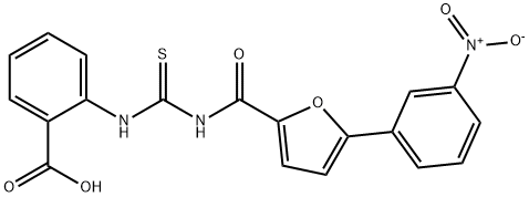 2-[[[[[5-(3-NITROPHENYL)-2-FURANYL]CARBONYL]AMINO]THIOXOMETHYL]AMINO]-BENZOIC ACID