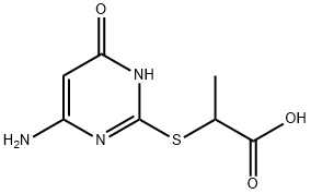 2-[(6-AMINO-4-OXO-1,4-DIHYDROPYRIMIDIN-2-YL)THIO]PROPANOIC ACID Structural