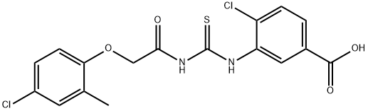 4-CHLORO-3-[[[[(4-CHLORO-2-METHYLPHENOXY)ACETYL]AMINO]THIOXOMETHYL]AMINO]-BENZOIC ACID Structural