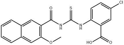 5-CHLORO-2-[[[[(3-METHOXY-2-NAPHTHALENYL)CARBONYL]AMINO]THIOXOMETHYL]AMINO]-BENZOIC ACID