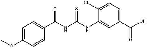 4-CHLORO-3-[[[(4-METHOXYBENZOYL)AMINO]THIOXOMETHYL]AMINO]-BENZOIC ACID