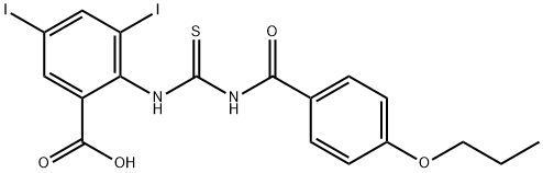 3,5-DIIODO-2-[[[(4-PROPOXYBENZOYL)AMINO]THIOXOMETHYL]AMINO]-BENZOIC ACID Structural