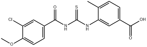 3-[[[(3-CHLORO-4-METHOXYBENZOYL)AMINO]THIOXOMETHYL]AMINO]-4-METHYL-BENZOIC ACID