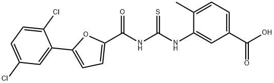 3-[[[[[5-(2,5-DICHLOROPHENYL)-2-FURANYL]CARBONYL]AMINO]THIOXOMETHYL]AMINO]-4-METHYL-BENZOIC ACID