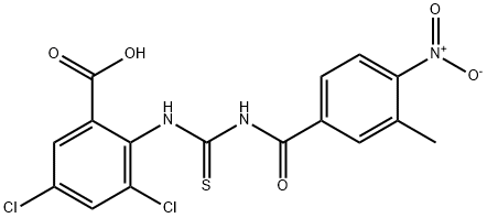 3,5-DICHLORO-2-[[[(3-METHYL-4-NITROBENZOYL)AMINO]THIOXOMETHYL]AMINO]-BENZOIC ACID