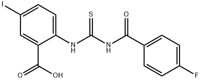 2-[[[(4-FLUOROBENZOYL)AMINO]THIOXOMETHYL]AMINO]-5-IODO-BENZOIC ACID