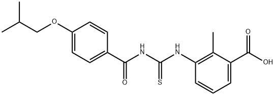 2-METHYL-3-[[[[4-(2-METHYLPROPOXY)BENZOYL]AMINO]THIOXOMETHYL]AMINO]-BENZOIC ACID