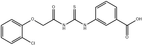 3-[[[[(2-CHLOROPHENOXY)ACETYL]AMINO]THIOXOMETHYL]AMINO]-BENZOIC ACID