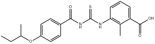 2-METHYL-3-[[[[4-(1-METHYLPROPOXY)BENZOYL]AMINO]THIOXOMETHYL]AMINO]-BENZOIC ACID