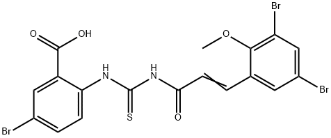 5-BROMO-2-[[[[3-(3,5-DIBROMO-2-METHOXYPHENYL)-1-OXO-2-PROPENYL]AMINO]THIOXOMETHYL]AMINO]-BENZOIC ACID