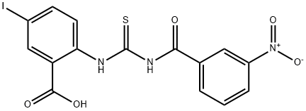 5-IODO-2-[[[(3-NITROBENZOYL)AMINO]THIOXOMETHYL]AMINO]-BENZOIC ACID Structural