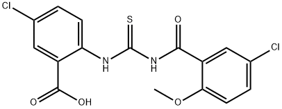 5-CHLORO-2-[[[(5-CHLORO-2-METHOXYBENZOYL)AMINO]THIOXOMETHYL]AMINO]-BENZOIC ACID