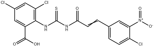 3,5-DICHLORO-2-[[[[3-(4-CHLORO-3-NITROPHENYL)-1-OXO-2-PROPENYL]AMINO]THIOXOMETHYL]AMINO]-BENZOIC ACID