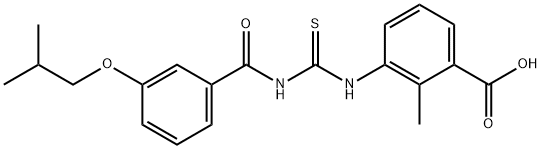 2-METHYL-3-[[[[3-(2-METHYLPROPOXY)BENZOYL]AMINO]THIOXOMETHYL]AMINO]-BENZOIC ACID