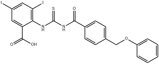 3,5-DIIODO-2-[[[[4-(PHENOXYMETHYL)BENZOYL]AMINO]THIOXOMETHYL]AMINO]-BENZOIC ACID