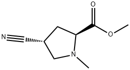 Proline, 4-cyano-1-methyl-, methyl ester, trans- (9CI) Structural
