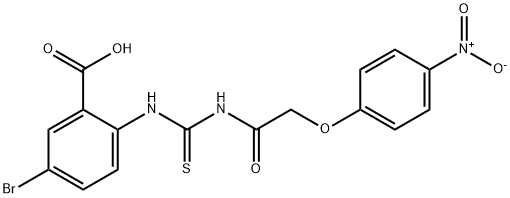 5-BROMO-2-[[[[(4-NITROPHENOXY)ACETYL]AMINO]THIOXOMETHYL]AMINO]-BENZOIC ACID