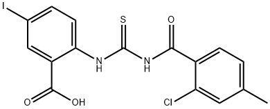 2-[[[(2-CHLORO-4-METHYLBENZOYL)AMINO]THIOXOMETHYL]AMINO]-5-IODO-BENZOIC ACID