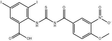 3,5-DIIODO-2-[[[(4-METHOXY-3-NITROBENZOYL)AMINO]THIOXOMETHYL]AMINO]-BENZOIC ACID