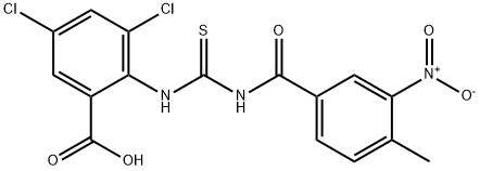 3,5-DICHLORO-2-[[[(4-METHYL-3-NITROBENZOYL)AMINO]THIOXOMETHYL]AMINO]-BENZOIC ACID