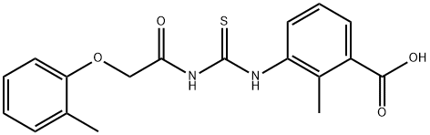 2-METHYL-3-[[[[(2-METHYLPHENOXY)ACETYL]AMINO]THIOXOMETHYL]AMINO]-BENZOIC ACID